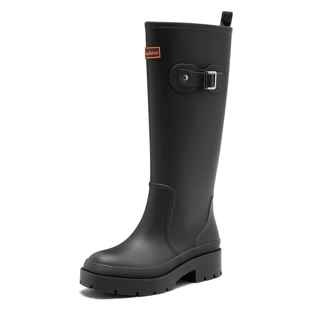 🌧️ Gummistiefel Damen Lange Stiefel - Wasserdicht & Rutschfest 🌈