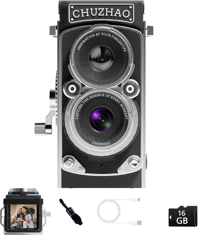 📷🎞️ CHUZHAO Retro Mini Digitalkamera: 1080P Full HD Video, 12 MP Autofokus, Point and Shoot Digitalkamera 📸🌟
