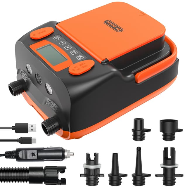 Dr.meter SUP Elektrische Luftpumpe mit 6000mAh Akku 🌊🚣‍♂️