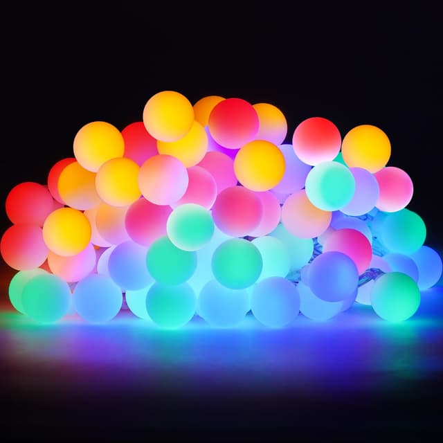 Angebot: 300 LED Lichterkette Strombetrieben, 39M RGB Kugel Lichterkette mit Fernbedienung 💡🎉
