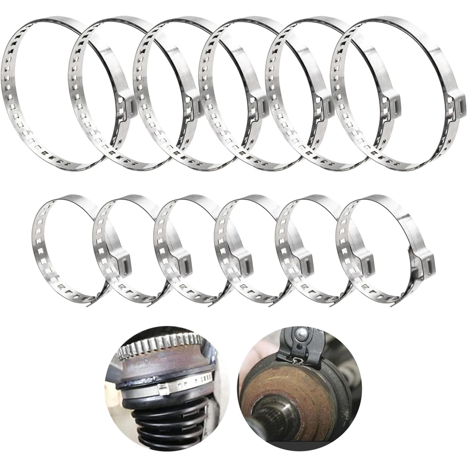 12 Stück Achsmanschetten Schellen, Schlauchschellen Edelstahl 💫 Angebot