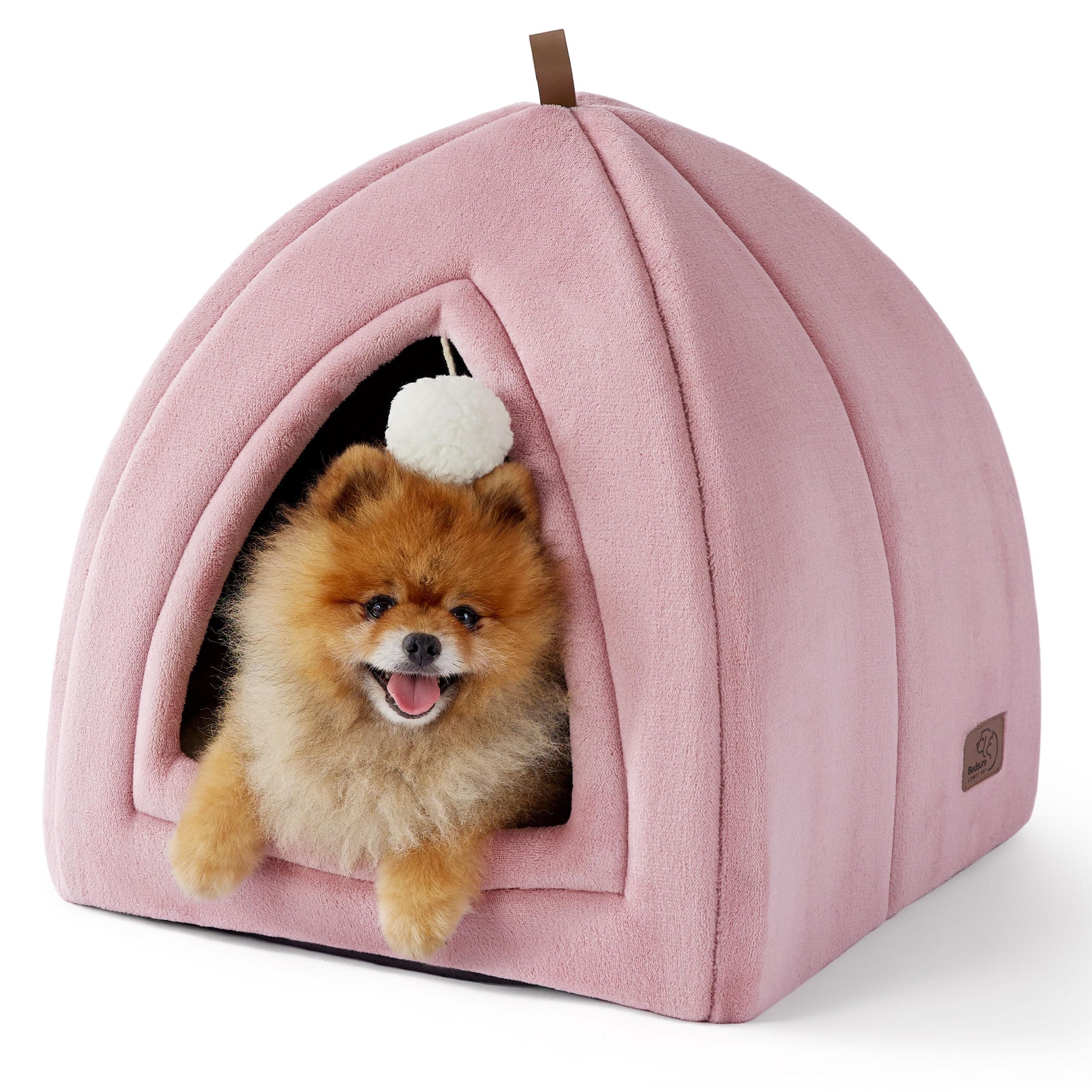 🐱🏠 BEDSURE Katzenhöhle große Katzen Rosa - Faltbare Katzenbett mit waschbaren Kissen