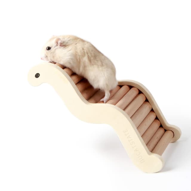 🐹 BUCATSTATE Hamster-Kletterleiter | Holz-Kletterspielzeug und Brückenkäfig-Dekoration 🐭