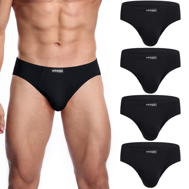 🔥 Angebot: wirarpa Herren Slip Microfaser 4er Pack-schwarz L