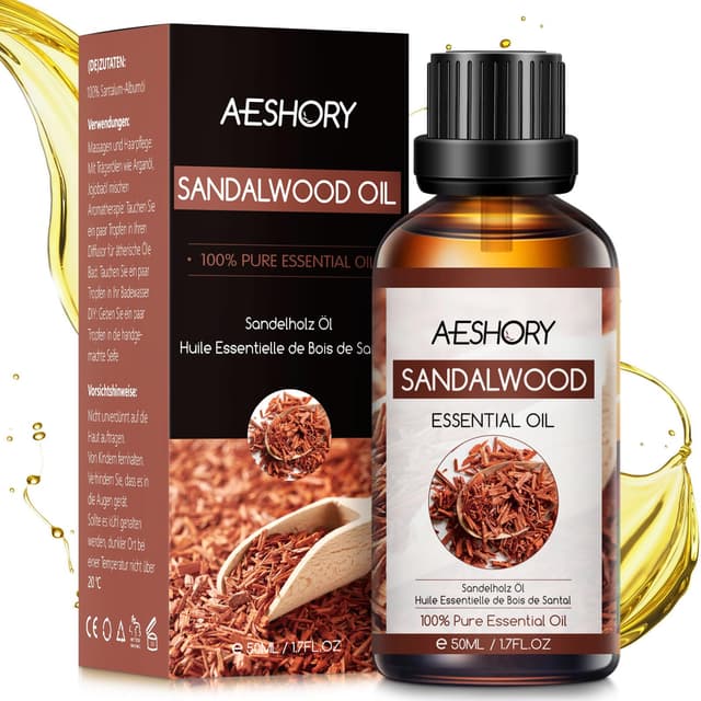 AESHORY Ätherische Öle Sandelholz 50ml 🍁 100% Natürliches Aromatherapieöl
