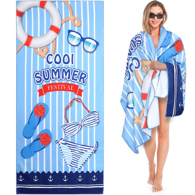 🌞 Lakpopya Strandtuch Groß - Schnelltrocknendes Mikrofaser Handtuch 🏖️