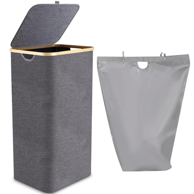 Wäschekorb mit Deckel 100L - Faltbare Wäschekörbe für Waschküche, Schlafzimmer, Badezimmer 🧺
