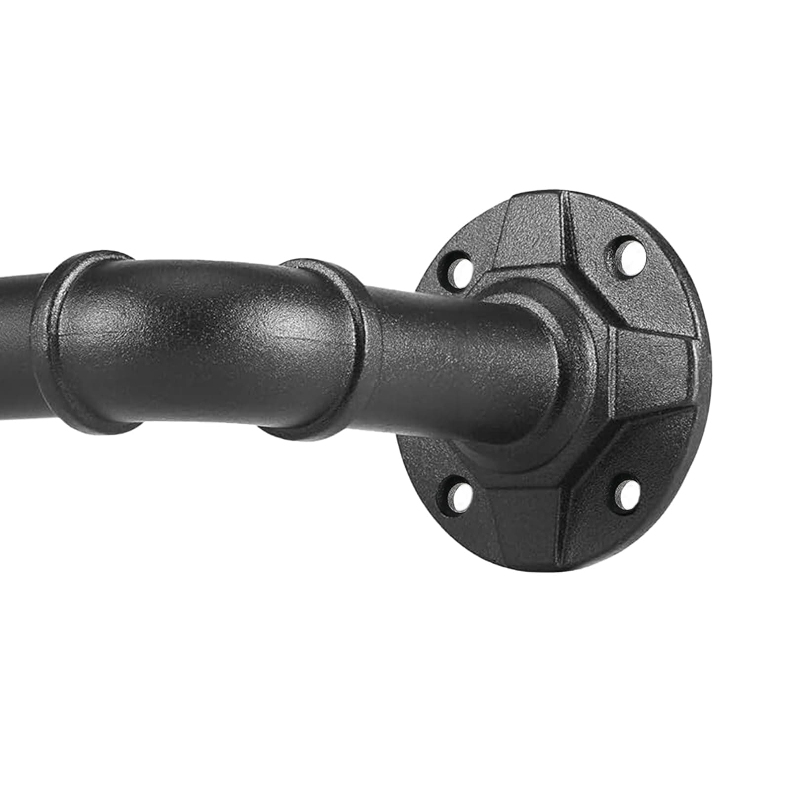 Schwarze Gardinenstange Industrial Ausziehbar Metall 🌟 Angebot