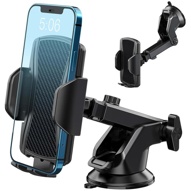 📱🚗 Hoppac Handyhalterung Auto | Ultrastarker Saugnapf | 360° Drehung | Ein-Knopf-Entriegelung