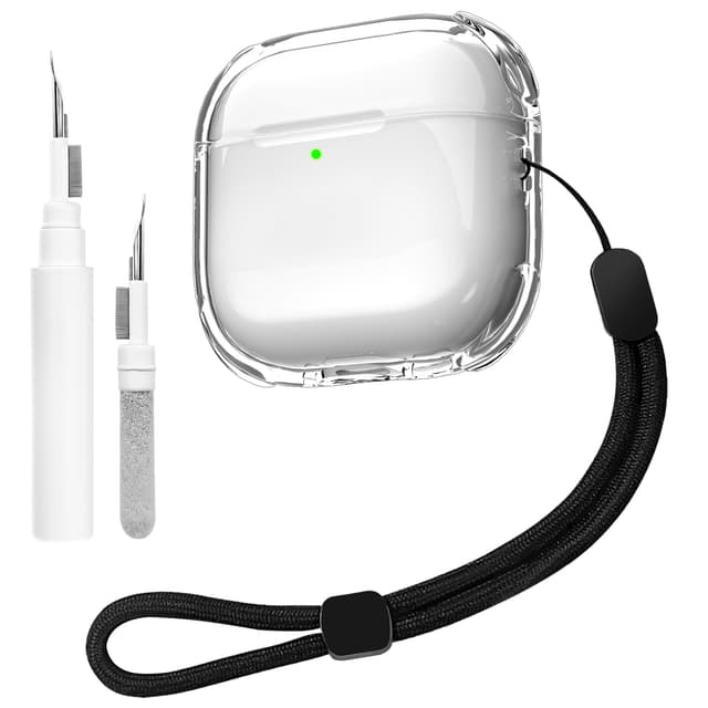 Teyomi Transparent Hülle für AirPods 4. Generation mit Reinigungsset und Handschlaufe 😎