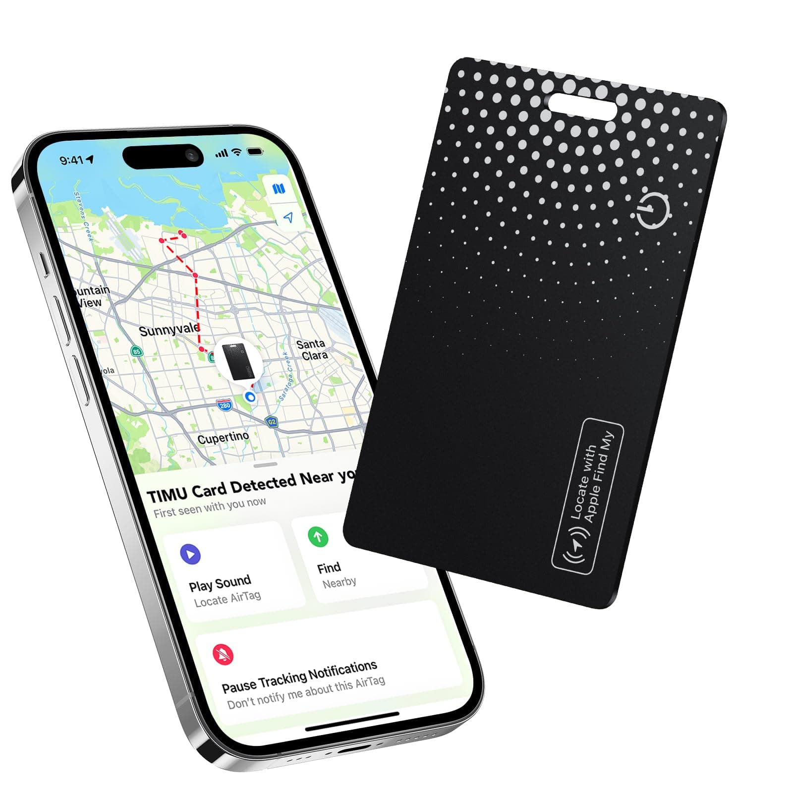 🔍🔒 Air Smart Tag Card für Apple Find My | Wiederaufladbarer Wallet Tracker