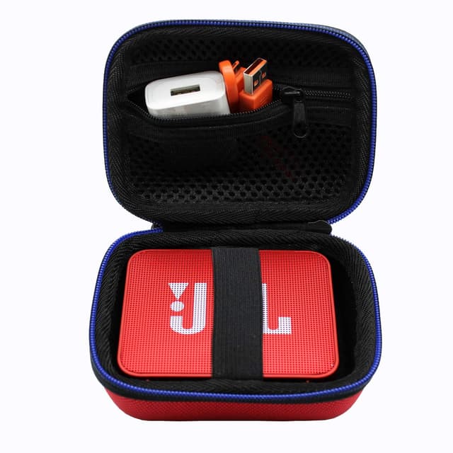 🔊🔴 Hart Reise Tasche Case für JBL GO/JBL GO 2 kleine Musikbox - Wasserfester Bluetooth-Lautsprecher von GUBEE Rot