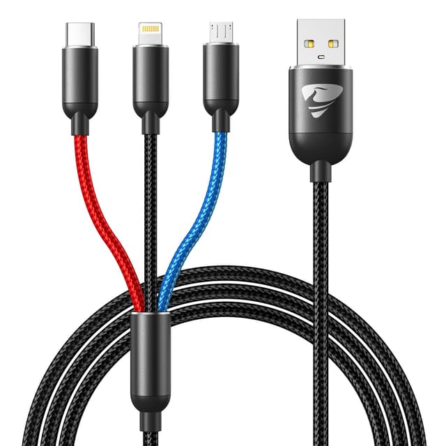 🔌📱 Multi USB Kabel, 3 in 1 Universal Ladekabel 1.2M Schnell USB Ladekabel Mehrfach