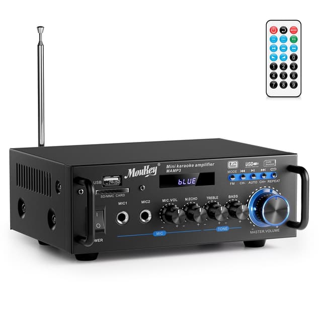 🔊🎤 Moukey 2.0 Kanal Stereo Bluetooth Karaoke Verstärker - Angebot