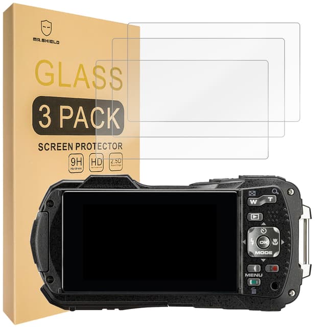Mr.Shield Schutzfolie Kompatibel mit Ricoh WG-90 / WG-80 / WG-70 [3 Stück] 📱🔒