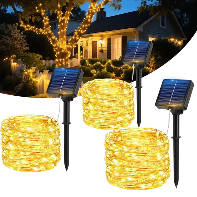 Solar Lichterkette Aussen 150 LED 8 Modi 🌞🌼🏡