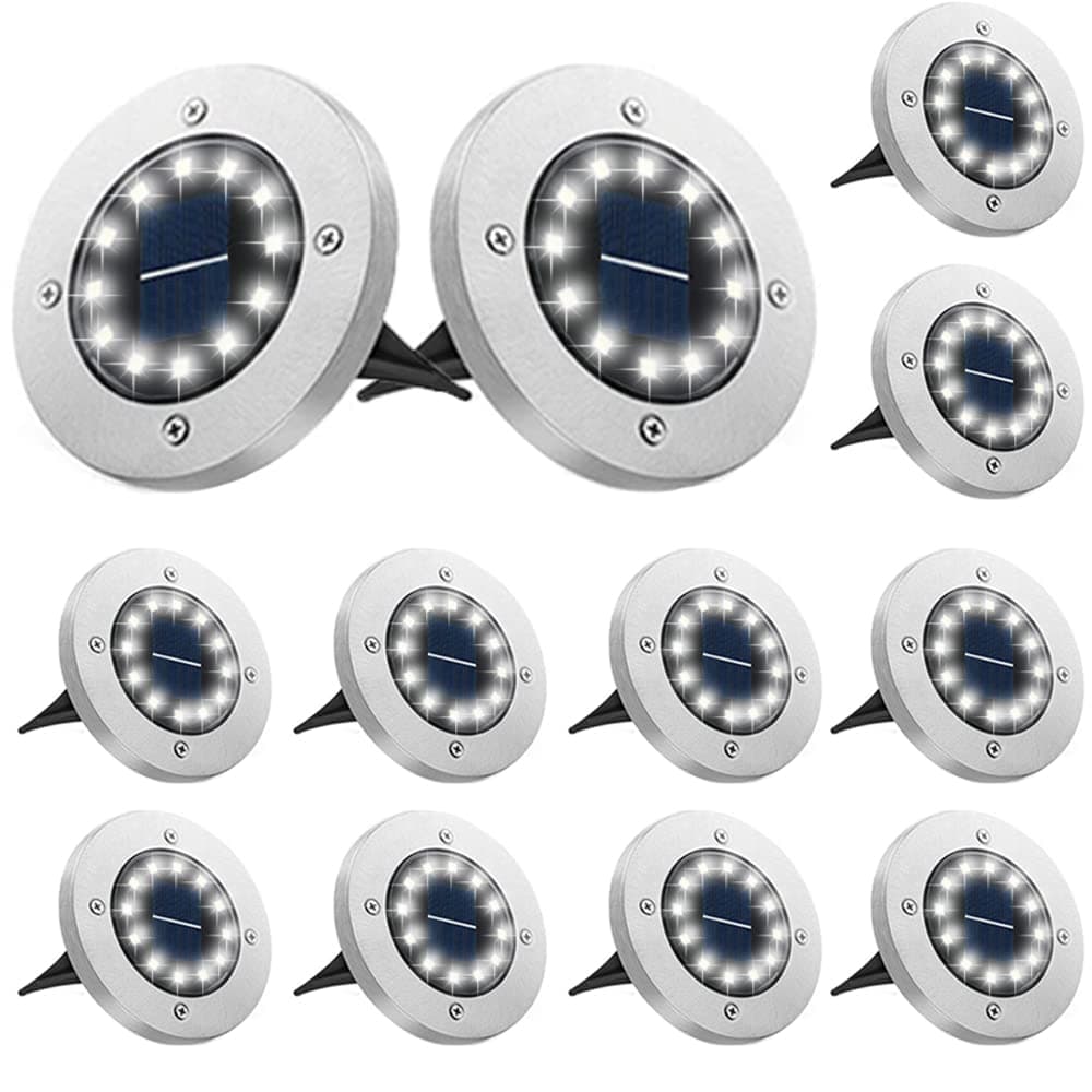🌞🌿 Bowfar 12 Stück Solar Bodenleuchten Aussen | Solarleuchten Garten mit 12 LEDs