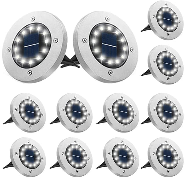 🌞🌿 Bowfar 12 Stück Solar Bodenleuchten Aussen | Solarleuchten Garten mit 12 LEDs