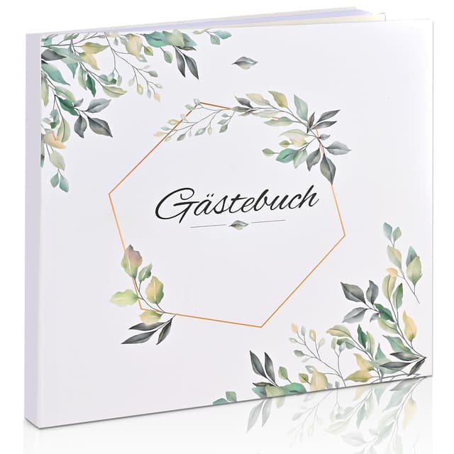 📔 Tigvio Gästebuch Hochzeit, 120 Seiten Gästebuch, Hochzeit Gästebuch 21 x 21 cm