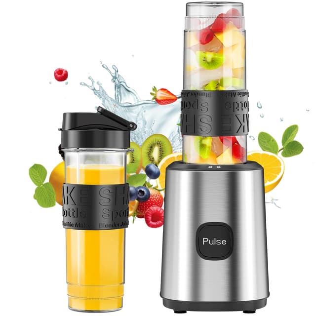 🥤🍓🌟 500W Smoothie Mixer mit 2x570ml Smoothie Flaschen 🌟🍹💪
