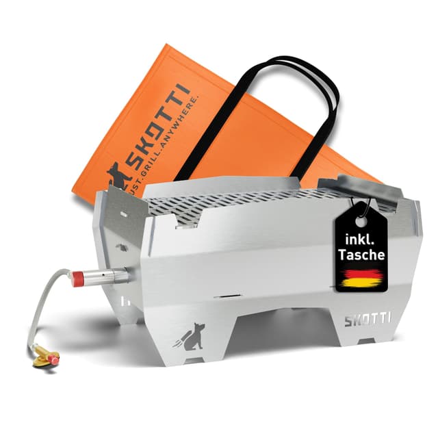SKOTTI Grill Gas - Kompakter Camping Gasgrill 🏞️🔥