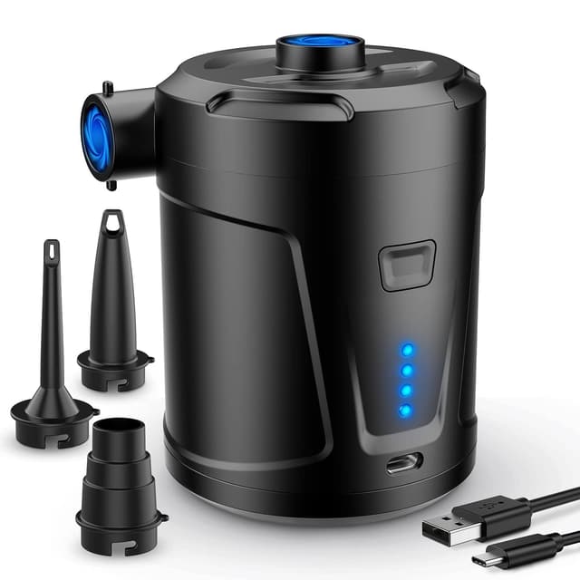 Elektrische Luftpumpe 5200mAh Wiederaufladbare Akku Luftpumpe Planschbecken Pool Kinder