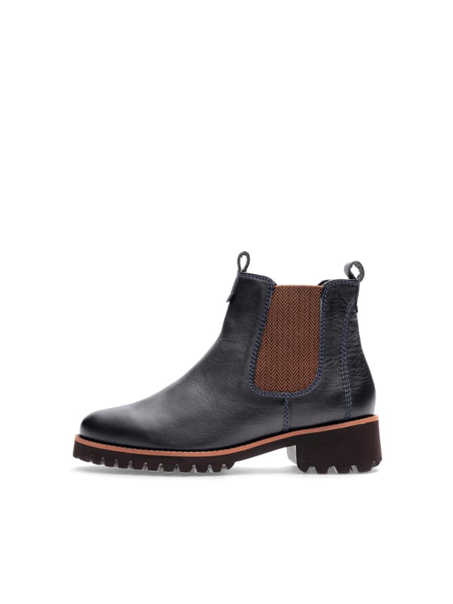 👢 Super Sale! ara Damen Kent Chelsea-Stiefel BLAU 36.5 EU Schmal