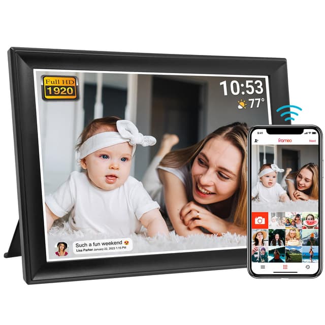 📸🖼️ 64GB FRAMEO 10.5 Zoll Digitaler Bilderrahmen WiFi Smart 1920x1280 FHD IPS LCD Touchscreen 🌟