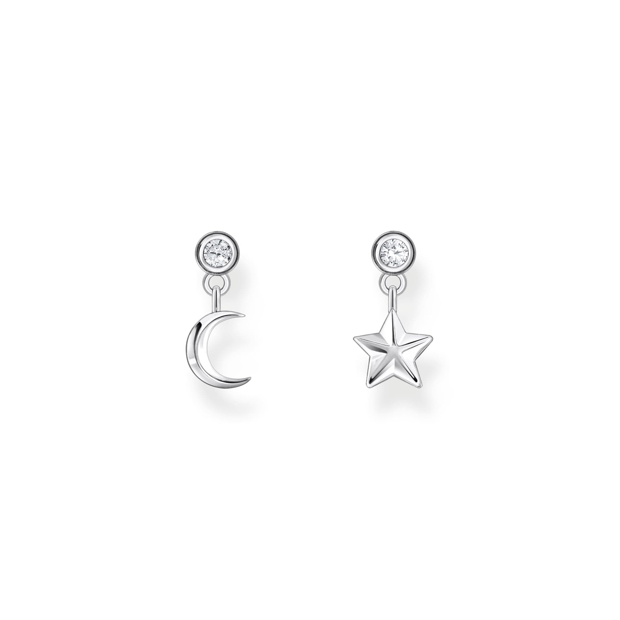 Thomas Sabo Ohrstecker mit Mond- und Stern-Anhänger 🌙⭐ 925 Sterlingsilber H2293-051-14