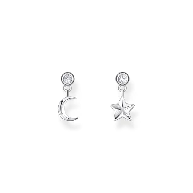 Thomas Sabo Ohrstecker mit Mond- und Stern-Anhänger 🌙⭐ 925 Sterlingsilber H2293-051-14