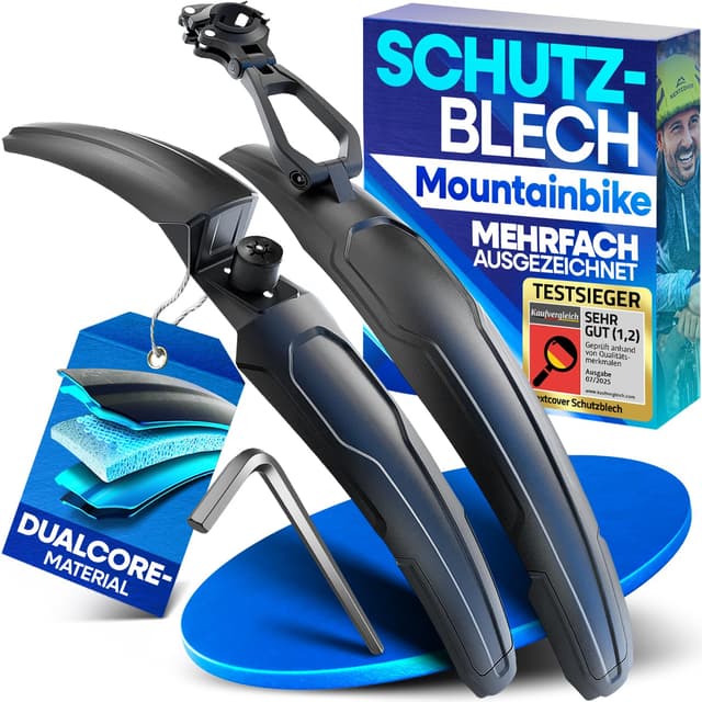 🚵‍♂️ NEXTCOVER® Fahrrad Schutzblech Mountainbike Set für Vorne & Hinten Schwarz