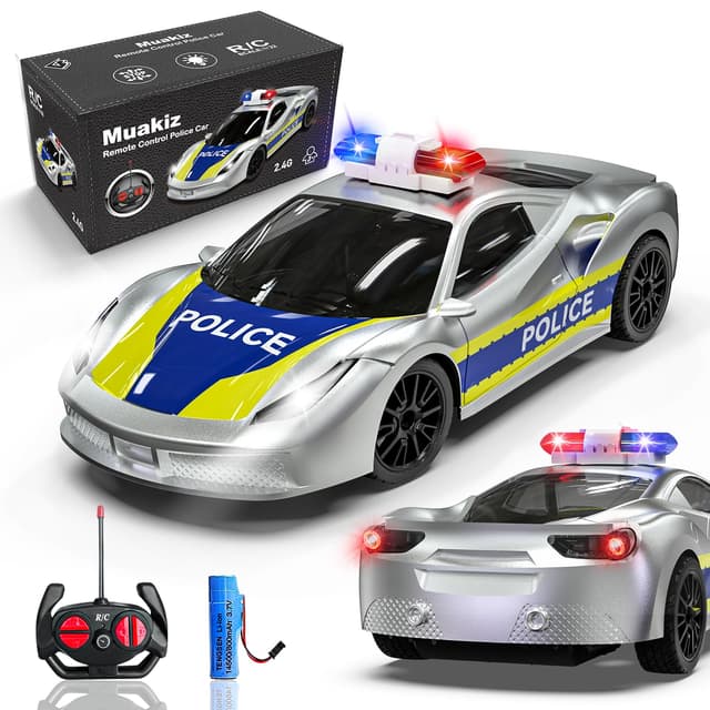 🚓 Muakiz Ferngesteuertes Polizeiauto - RC Auto Spielzeug für Kinder
