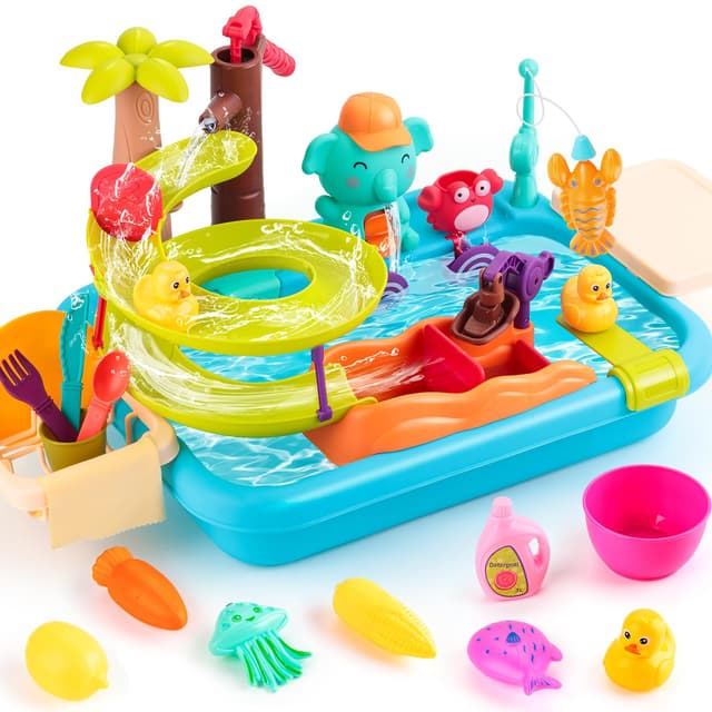 🌟 Juboury Küchenspüle Spielzeug Set 🌟 - Rollenspiel Spielzeug für Mädchen Jungen