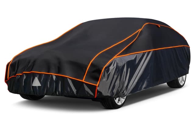 Kayme Hagelschutzplane Auto Vollgarage Schwarz H4-PKW-475 bis 495 cm