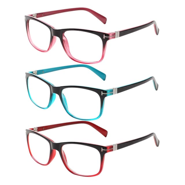 👓 Kerecsen 3 Pack Lesebrille Damen Federscharniere Gute Brillen Hochwertig Rechteckig Komfortabel Frauen Lesehilfe (3.5, 3 Farbe Mischen) 3.5 3 Farbe Mischen 👓