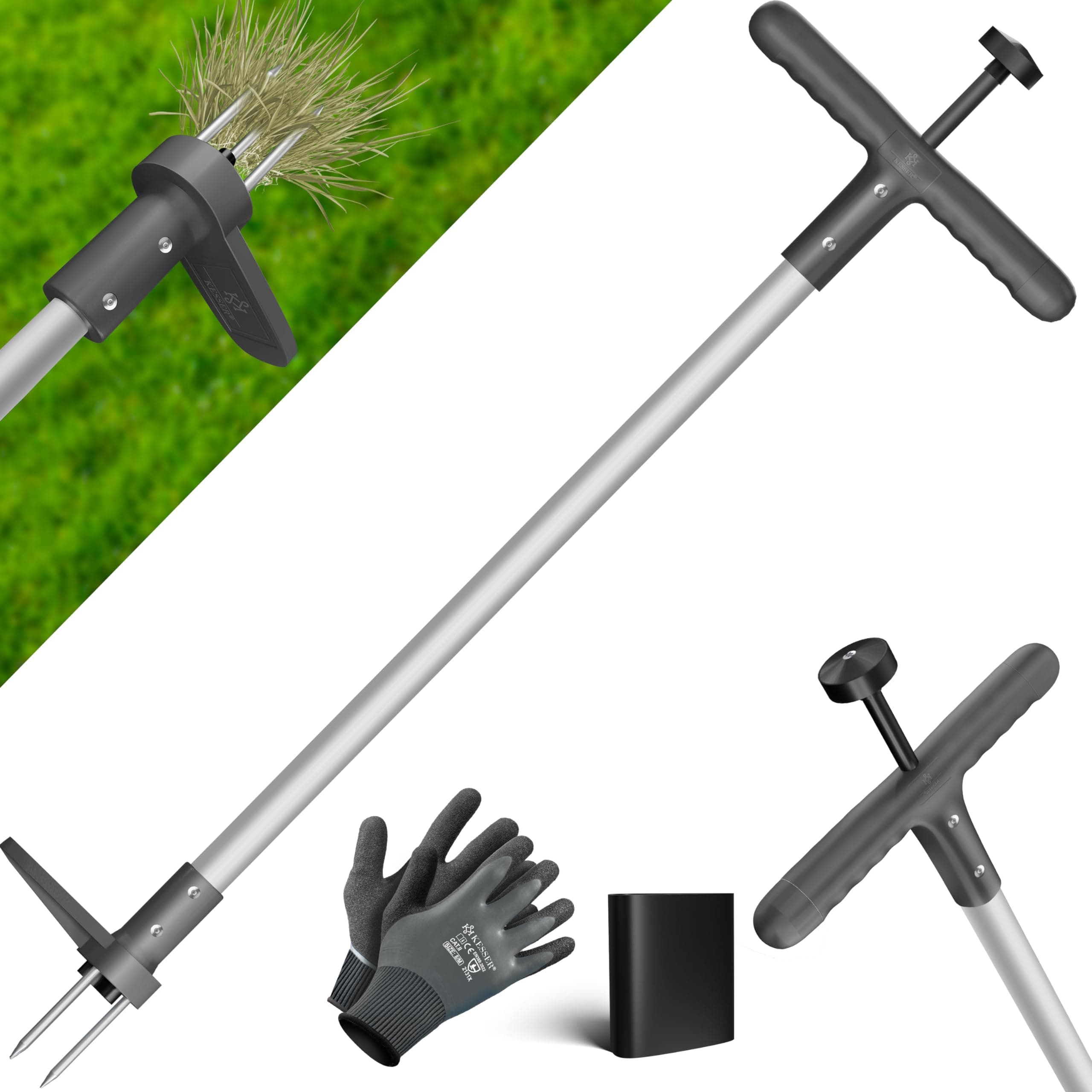KESSER® Unkrautstecher mit Stiel | Effektiver Unkrautentferner für Ihren Garten 🌿