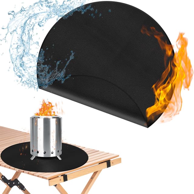 🔥🔥 20-Zoll Tisch-Feuerstellenmatte Schwarz 20in 🔥🔥