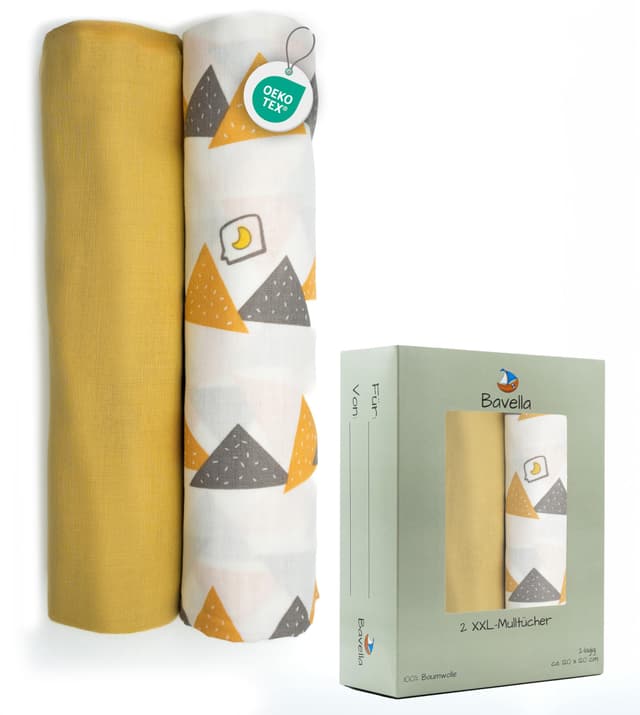 Bavella - 2er Set XXL Musselin Baby Decke & Tuch 🌟👶🏞️