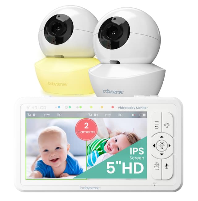Babysense Babyphone HD 5 Zoll mit 2 Kameras 🌙👶