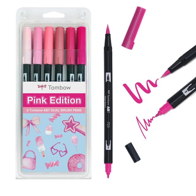 Tombow ABT Dual Brush Pen, Pink Edition - Perfekt für Hand-Lettering und Bullet Journal ✒️🎨