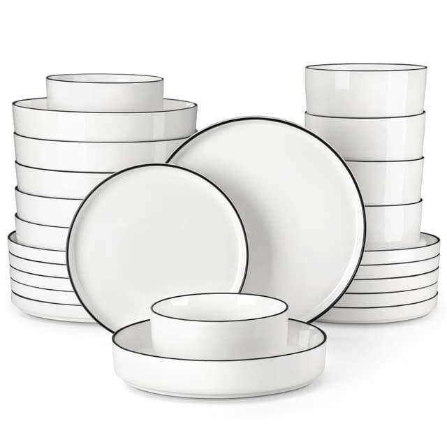 MALACASA Serie Leah 24-teilig Porzellan Tafelservice 🍽️