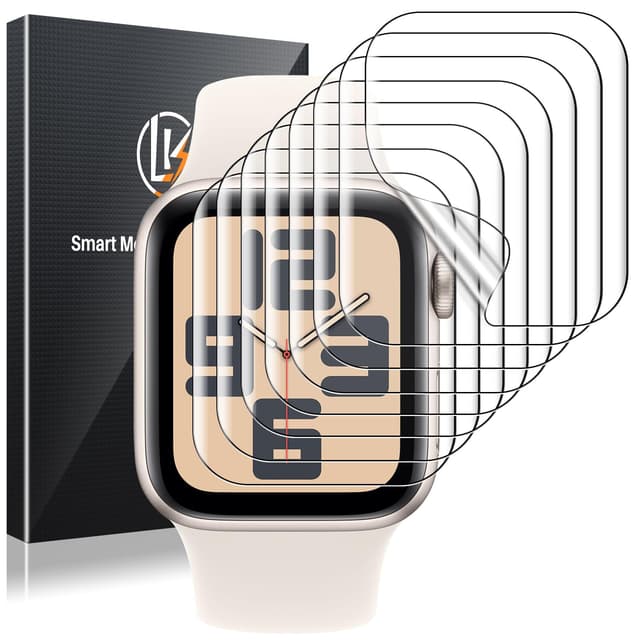 🌟 [Angebot] LK [8 Stück] Schutzfolie für Apple Watch 40mm - Blasenfrei, Flexibel und Kratzfest 🌟