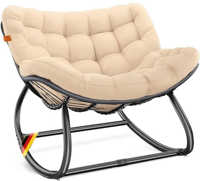KESSER® Schaukelstuhl für drinnen & draußen XXL Chillexer Beige