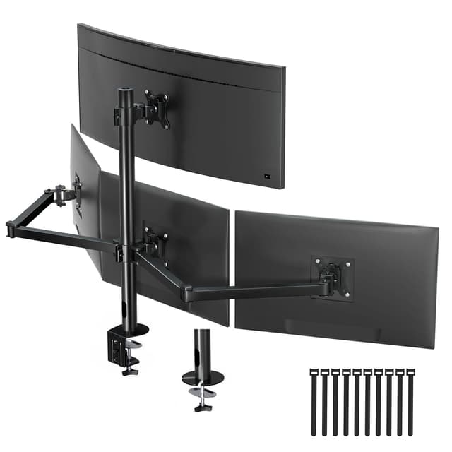 Monitorhalterung für 4 Monitore 17"-32" | Höhenverstellbar & Platzsparend 🖥️
