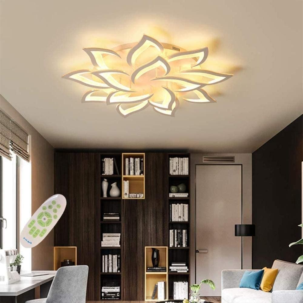 LED Deckenleuchte Dimmbar Lampe mit Fernbedienung Farbwechsel Moderner Kronleuchter