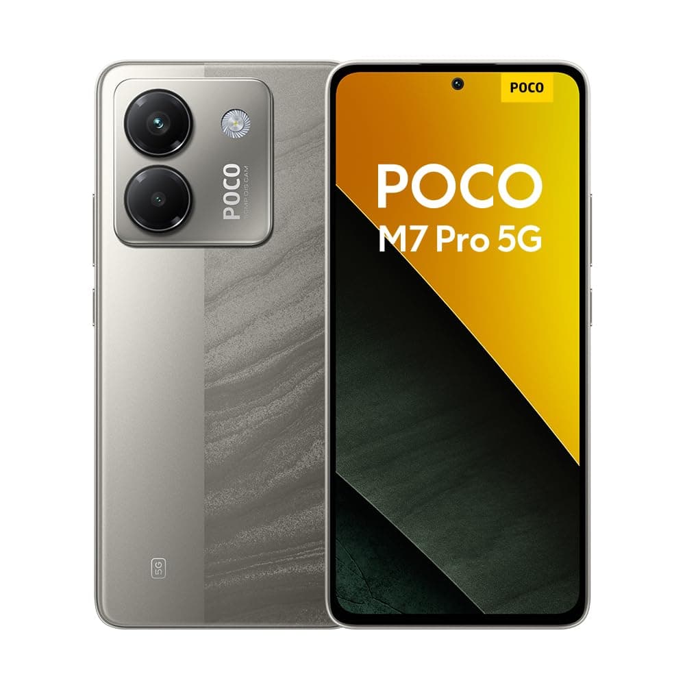 📱 Xiaomi Poco M7 Pro 5G Smartphone, 8+256GB, Silver - 45W TurboCharge, 120Hz AMOLED Display!