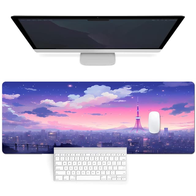 🌆 Mauspad 800x300mm Gaming Mousepad mit Vernähte Kanten Wasserdicht Anti-Rutsch