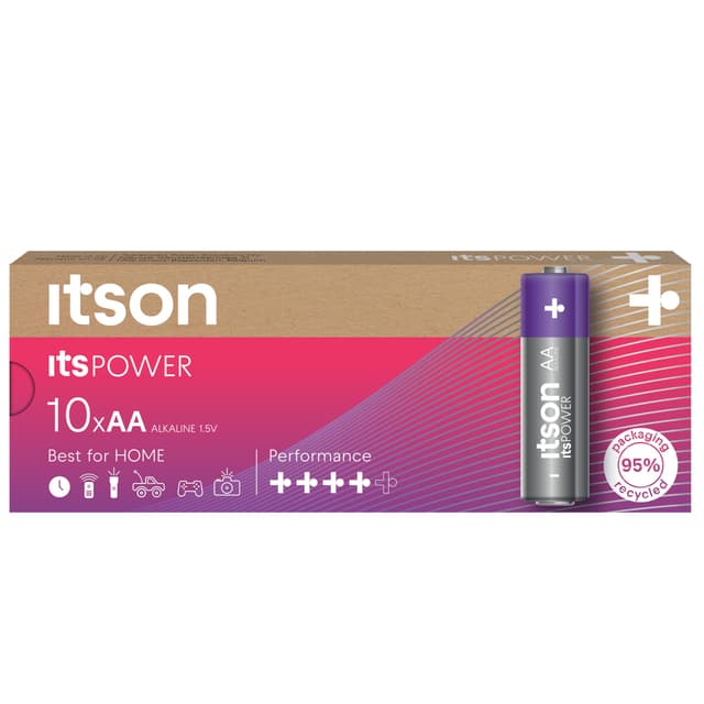 🔋🌿 ITSON Batterien AA 10 Stück 1.5V Alkaline Batterien