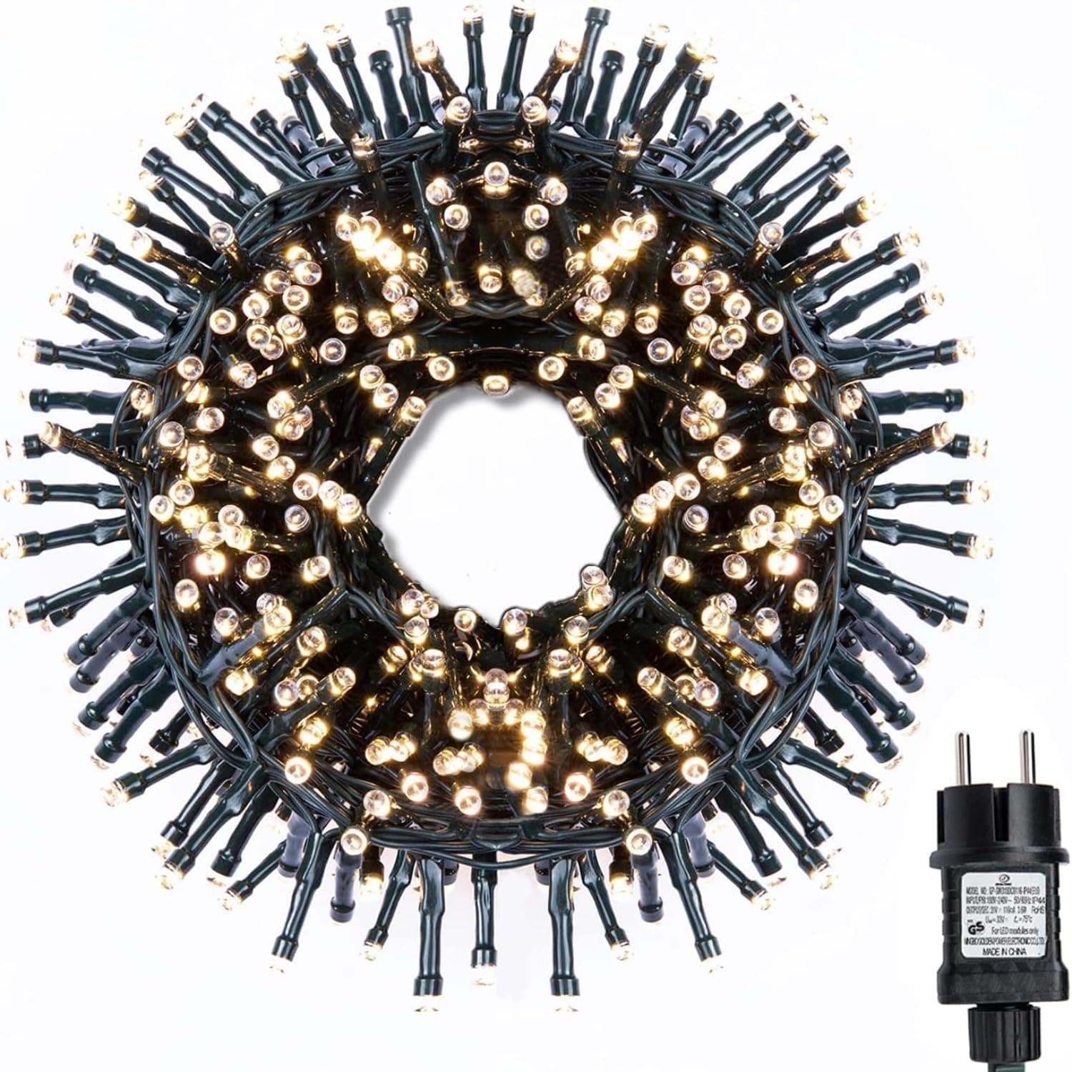 🌟 Gresonic-Led-Cluster-Lichterkette-Strombetrieb Deko für Innen Außen Garten Weihnachtsbaum Hochzeit (750LED, Warmweiss Dauerlicht) 750LED Warmweiss Dauerlicht - Angebot!