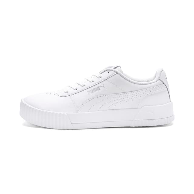 👟 PUMA Damen Carina Lift Snake Sneaker 38.5 EU - Weiß Silber Deal! 👟